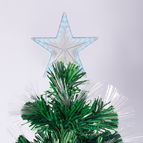 Christabelle 1.5M Enchanted Pre Lit Fibre Optic Christmas Tree Stars Xmas Decor Seasonal Decorations