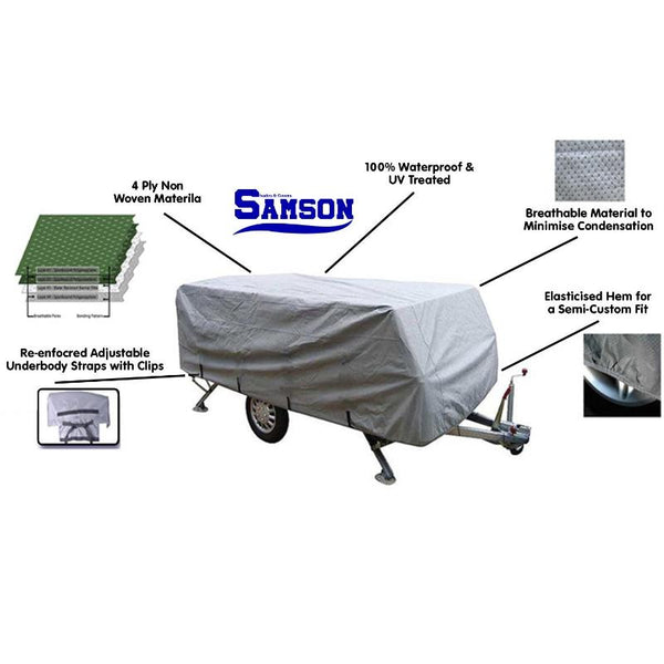 Samson Heavy Duty Trailer Camper Cover 14 16Ft Caravan Covers