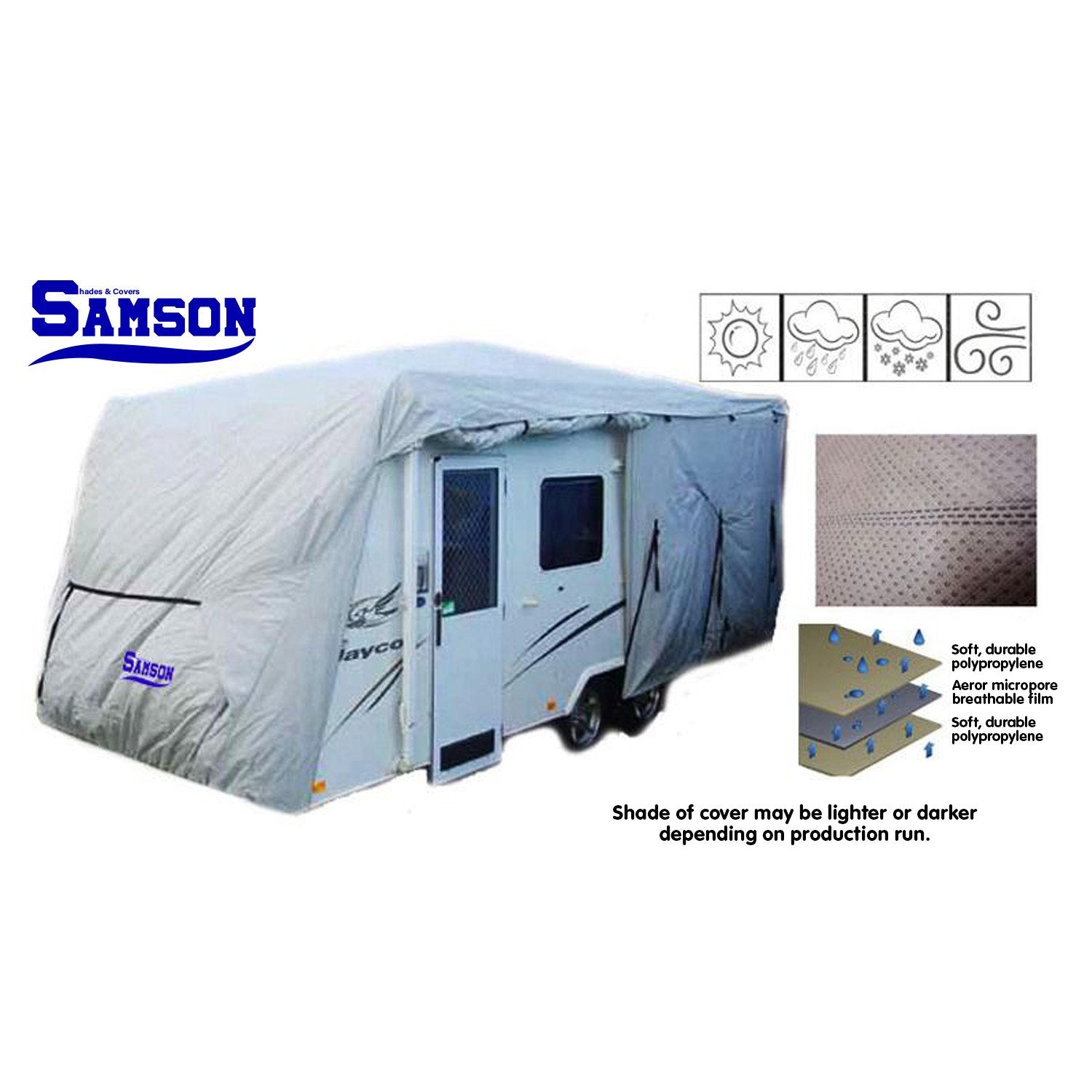 Samson Heavy Duty Caravan Cover Outdoor Recreation Vehicle Accessory 18 To 20Ft Caravan Covers