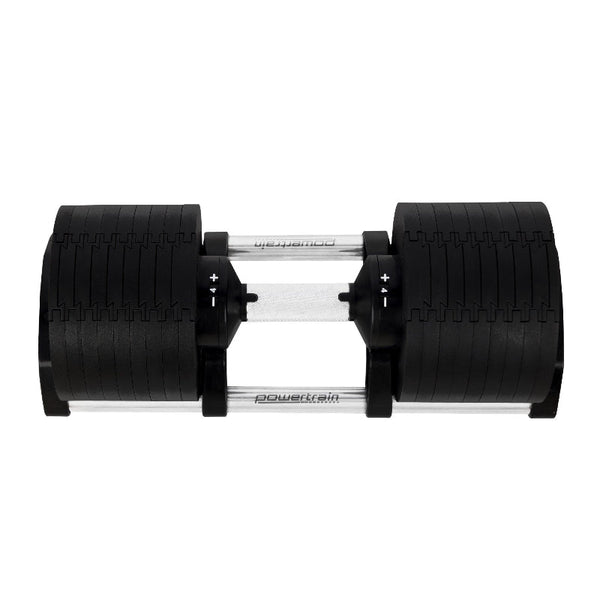 Powertrain Eon Set Of Two Dial Up 36Kg Dumbbell Home Gym 9 Options Dumbbells