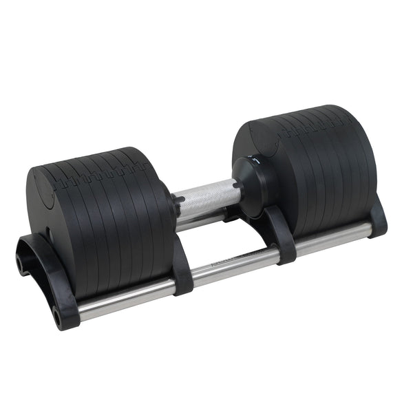 Powertrain Eon 45Kg Adjustable Dumbbell Home Gym 9 Strength Training Safety Lock System For Building & Fitness Workouts Dumbbells