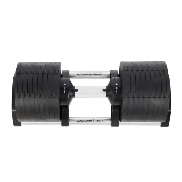 Powertrain Eon 45Kg Adjustable Dumbbell Home Gym 9 Strength Training Safety Lock System For Building & Fitness Workouts Dumbbells