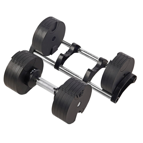 Powertrain Eon 45Kg Adjustable Dumbbell Home Gym 9 Strength Training Safety Lock System For Building & Fitness Workouts Dumbbells