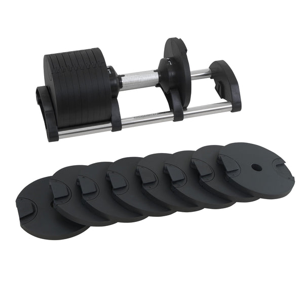 Powertrain Eon 45Kg Adjustable Dumbbell Home Gym 9 Strength Training Safety Lock System For Building & Fitness Workouts Dumbbells