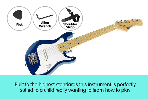 Electric Childrens Kids Guitar Musical Instrument Blue Electric Guitars