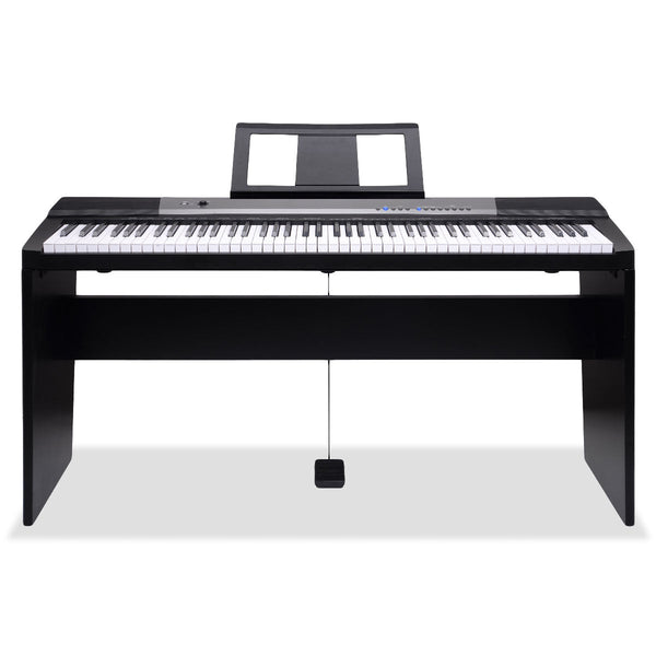 Karrera 88 Keys Electronic Keyboard Piano With Stand Black Electronic Keyboards