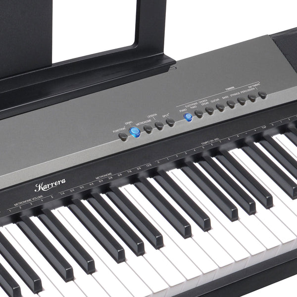 Karrera 88 Keys Electronic Keyboard Piano With Stand Black Electronic Keyboards