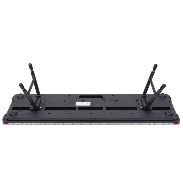 Karrera 61 Key Electronic Piano Keyboard With Led And Folding Stand In Pink Electronic Keyboards