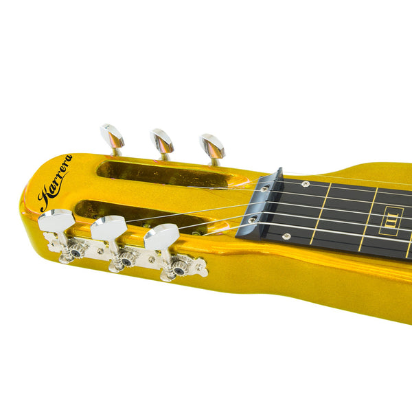 Karrera 29In 6 String Lap Steel Hawaiian Guitar Metallic Gold Electric Guitars