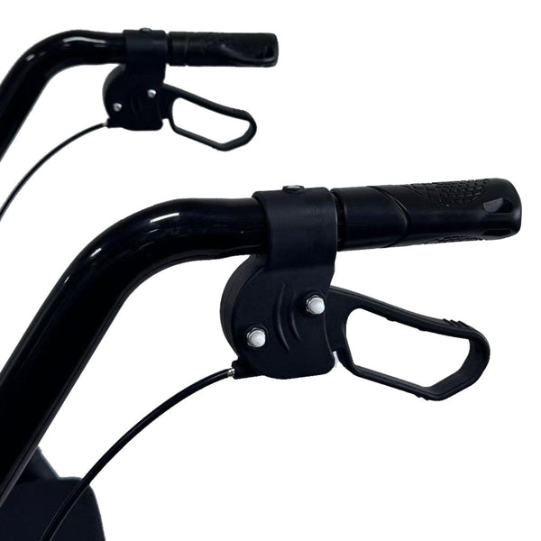 Orthonica Foldable Mobility Steel Rollator 136Kg Max Capacity Black Walkers & Canes