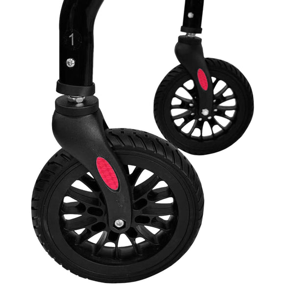 Orthonica Foldable Mobility Steel Rollator 136Kg Max Capacity Black Walkers & Canes