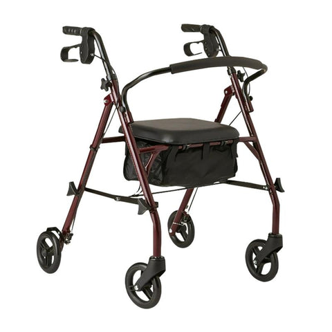 Orthonica Foldable Steel Frame Rollator 4 Wheel Walker Walkers & Canes