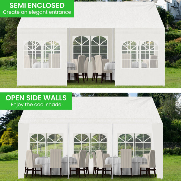 Wallaroo 6X6m Outdoor Event Marquee Gazebo Party Wedding Tent White Gazebos & Pergolas