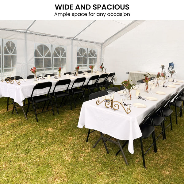 Wallaroo 6X6m Outdoor Event Marquee Gazebo Party Wedding Tent White Gazebos & Pergolas
