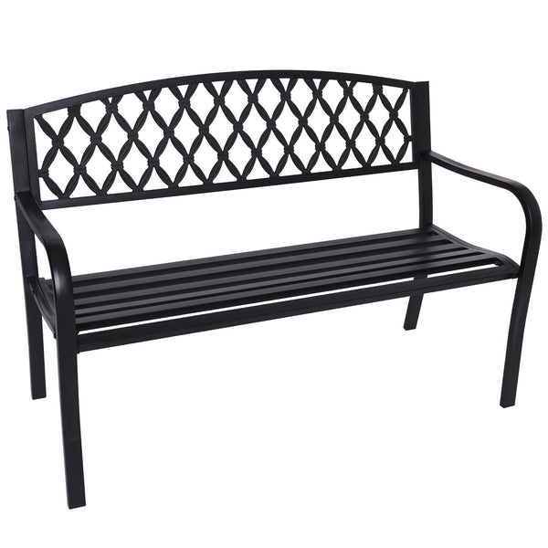 Wallaroo Steel Outdoor Garden Bench Diamond Patio Benches
