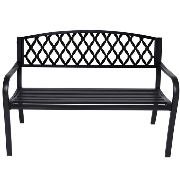 Wallaroo Steel Outdoor Garden Bench Diamond Patio Benches
