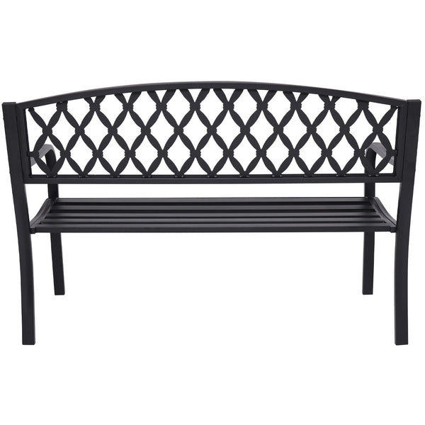 Wallaroo Steel Outdoor Garden Bench Diamond Patio Benches