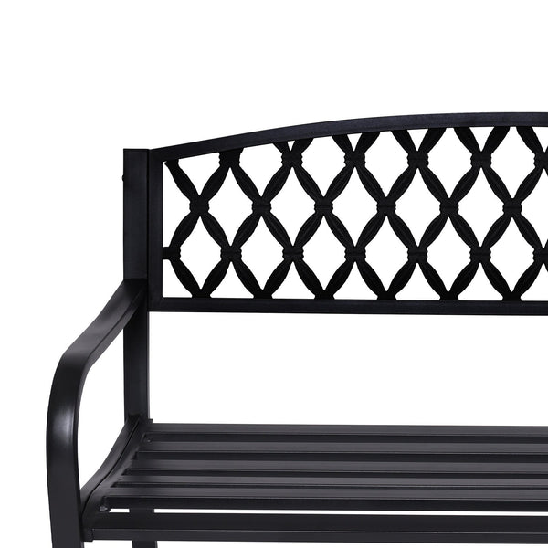 Wallaroo Steel Outdoor Garden Bench Diamond Patio Benches