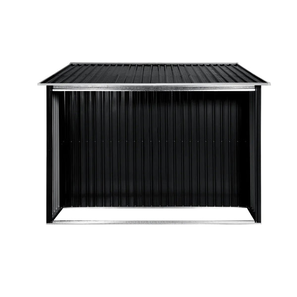 Wallaroo Garden Shed Black Semi Close Storage Outdoor Home And Structure Sheds Summerhouses Carports