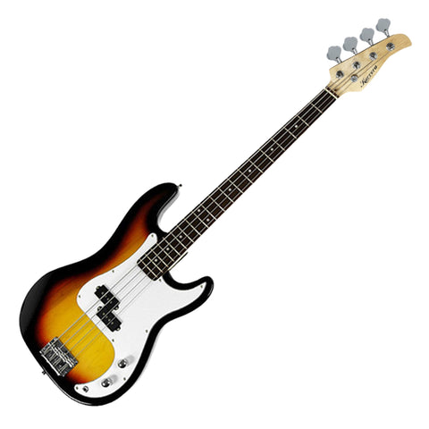 39In Electric Guitar Bass Tuner Music 4 String Instrument Full Size Sunburst Electric Guitars
