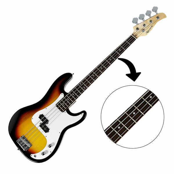 39In Electric Guitar Bass Tuner Music 4 String Instrument Full Size Sunburst Electric Guitars