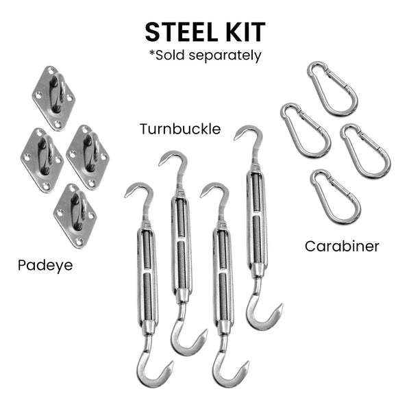 Wallaroo Grey Rectangle Shade Sail Canopy For Garden Outdoor 4 X 6 Metres Shade Sails