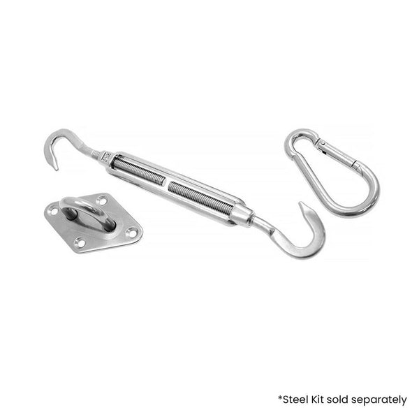 Wallaroo Outdoor Sun Shade Sail Canopy Grey Square 8 X 8M Shade Sails