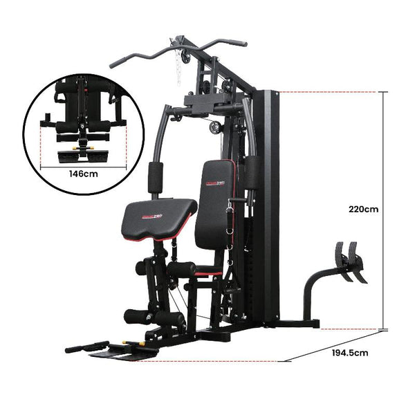 Powertrain Jx 89 Multi Station Home Gym 68Kg Weight Cable Machine Home Gyms
