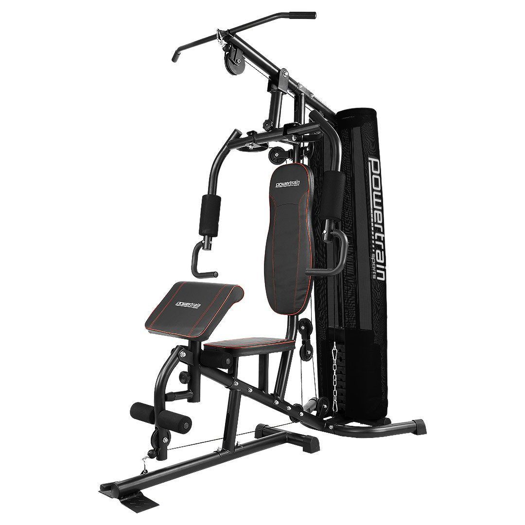 Powertrain Multi Station Home Gym With 68Kg Weights Preacher Curl Pad Home Gyms