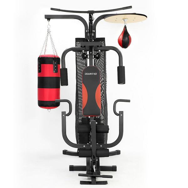 Powertrain Home Gym Multi Station With Boxing Bag And Speed Ball Strength Training Home Gyms