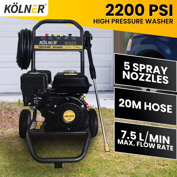 Kolner Lt 712 High Pressure Washer 2200Psi 7.5Lpm Pressure Washers