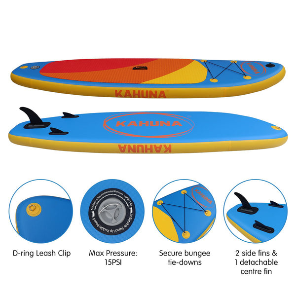 Kahuna Hana Inflatable Stand Up Paddle Board 10Ft W/ Isup Accessories Paddleboard Pumps