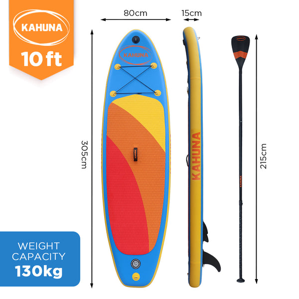 Kahuna Hana Inflatable Stand Up Paddle Board 10Ft W/ Isup Accessories Paddleboard Pumps