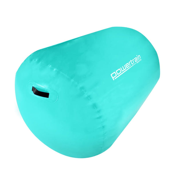 Powertrain Sports Inflatable Gymnastics Air Barrel Exercise Roller 120 X 75Cm Green Balance Trainers