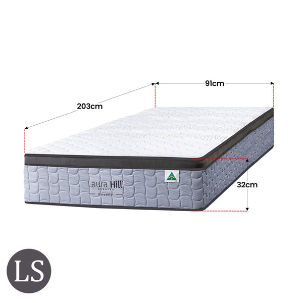 Laura Hill Essential Australian Made Long Single Premium Mattress Mattresses