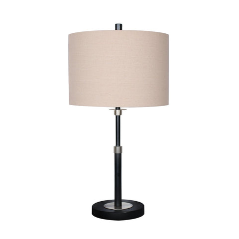 Sarantino Metal Table Lamp With Linen Drum Shade Lamps