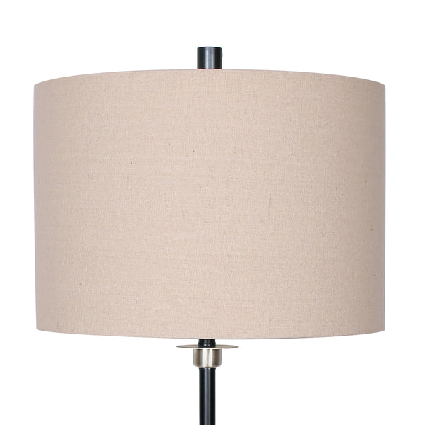 Sarantino Metal Table Lamp With Linen Drum Shade Lamps