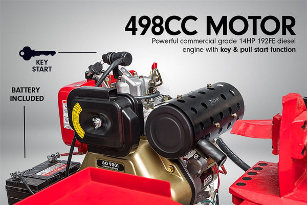 Yukon Diesel Electric Start Hydraulic Log Splitter Auto Accessories Outdoor Equipment Log Splitters