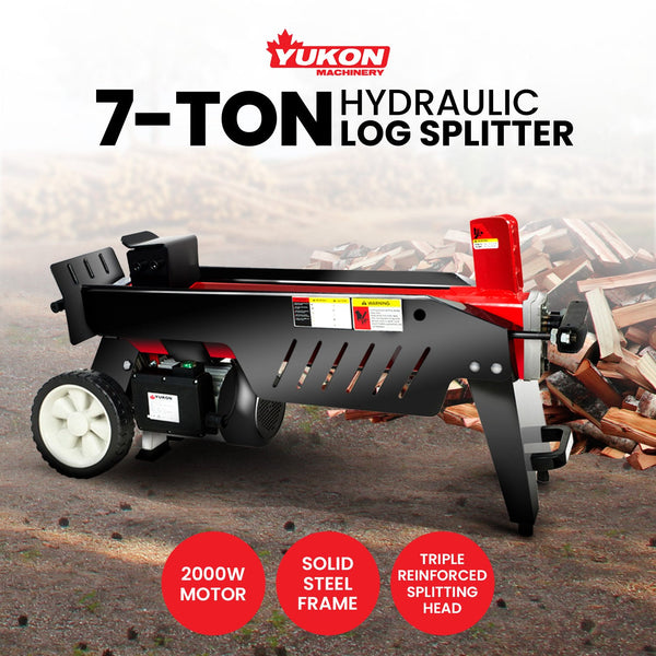 Yukon Electric Log Splitter With Side Protectors For Wood Cutting Home And Garden Log Splitters
