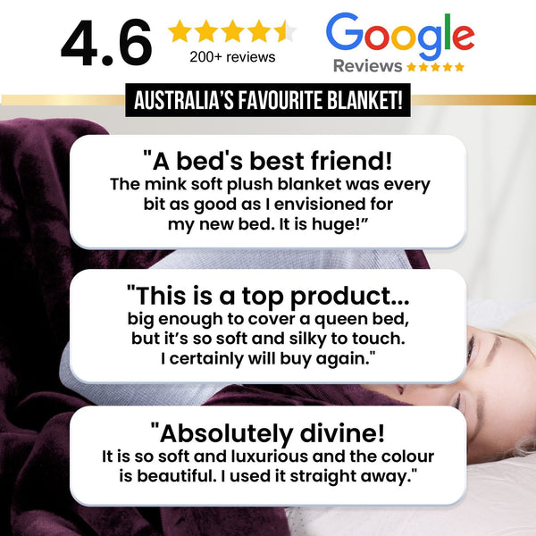 Laura Hill Queen Size Mink Blanket Soft Plush Faux Throw Rug Pink 220 X 240Cm Bedding Blankets