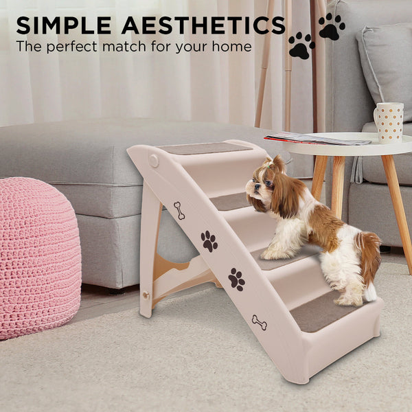 Furtastic Foldable Step Ladder For Dogs Pet Ramps And Stairs Transport Travel Pet Transport