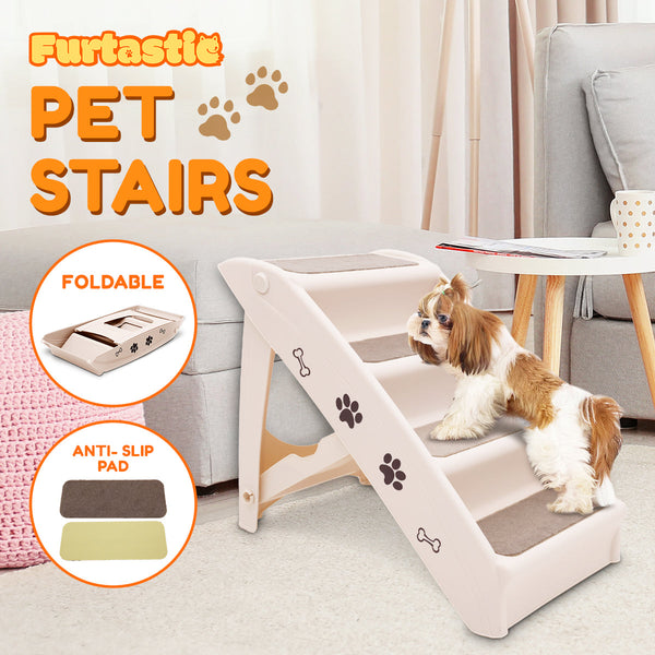 Furtastic Foldable Step Ladder For Dogs Pet Ramps And Stairs Transport Travel Pet Transport