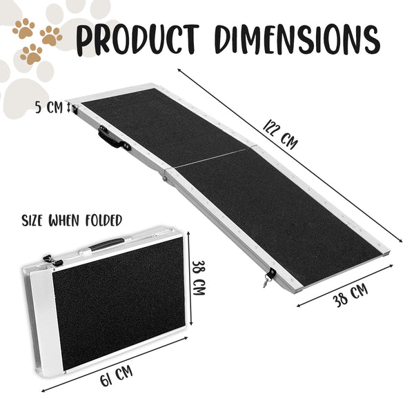 Foldable Aluminium Dog Ramp For Cars Pet Supplies Transport And Travel Pet Transport