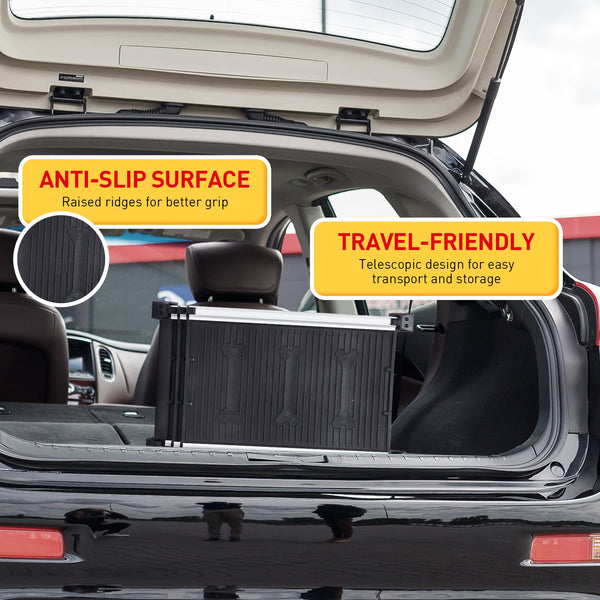 Furtastic Aluminium Telescopic Pet Ramp For Dogs Transport And Travel Pet Transport