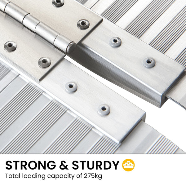 Rigg Aluminium Foldable Wheelchair Ramp With Handle Mobility Access 3Ft Mobility Access Ramps