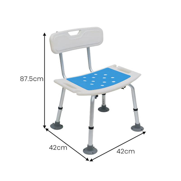 Orthonica Height Adjustable Aluminium Shower Chair With Head Holder Commodes & Shower Chairs