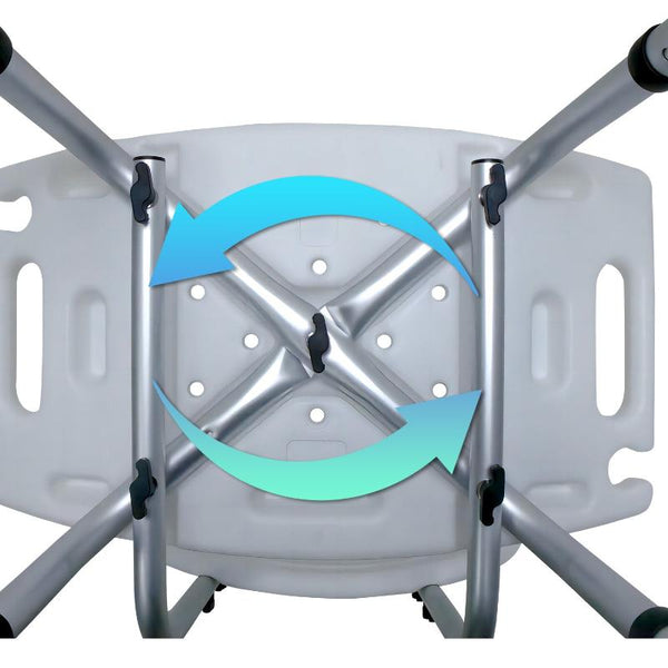 Orthonica Height Adjustable Aluminium Shower Chair With Head Holder Commodes & Shower Chairs