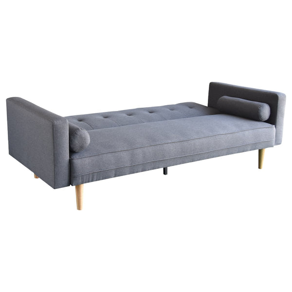 Sarantino Madison Dark Grey Linen Sofa Bed Lounge Couch Furniture For Home Sofa Beds