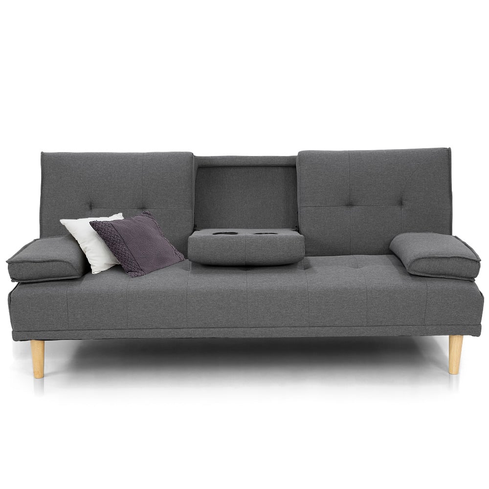 Sarantino Rochester Linen Sofa Bed Dark Grey Furniture For Home And Garden Sofa Beds