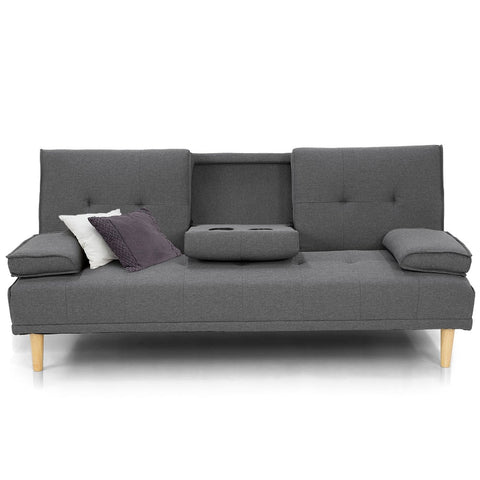 Sarantino Rochester Linen Sofa Bed Dark Grey Furniture For Home And Garden Sofa Beds